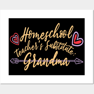 Homeschool Teacher's Substitute Grandma Posters and Art